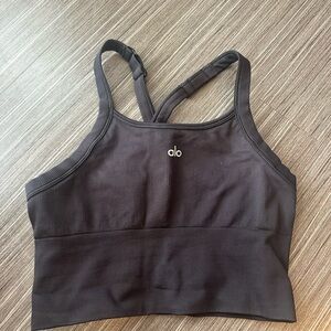 ALO Yoga Black Racerback Intimates Bra